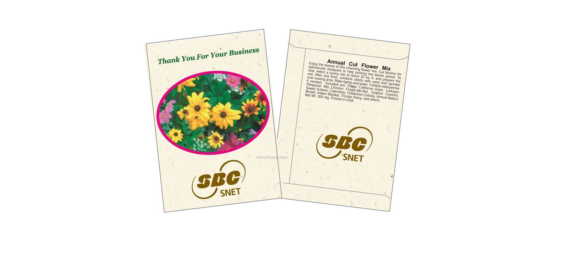 Annual Cut Flower Mixture Seed Packet (2 Color)