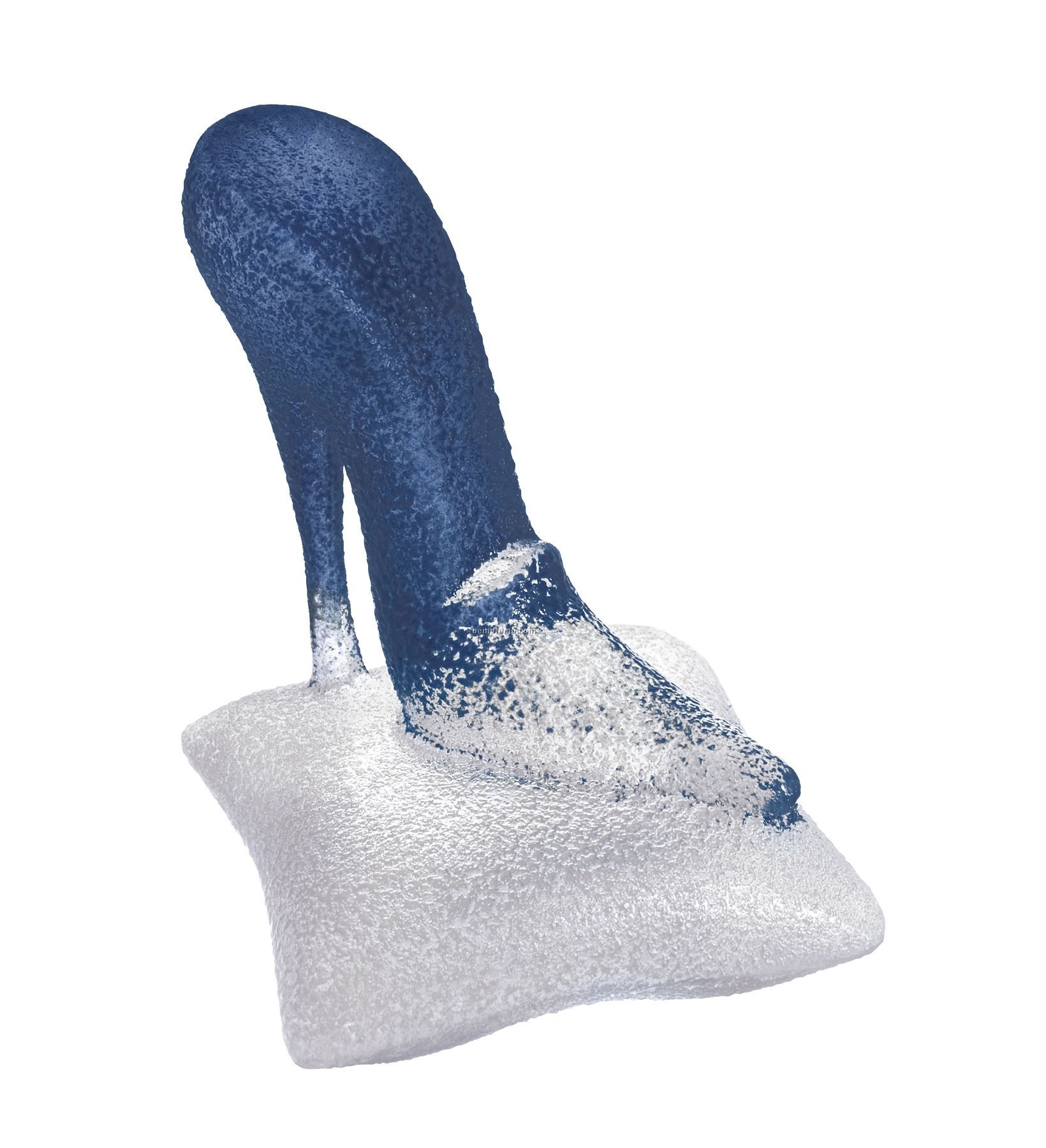 Catwalk Glass Miniature Blue Shoe Sculpture By Kjell Engman