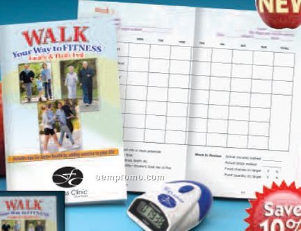 Spanish Top View Pedometer W/ Walker's Guide (W/ Personalization)
