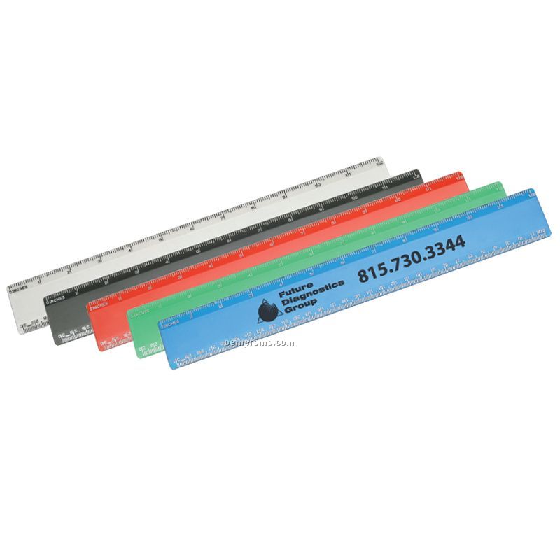 12 Inch / 30 Cm Plastic Transparent Ruler