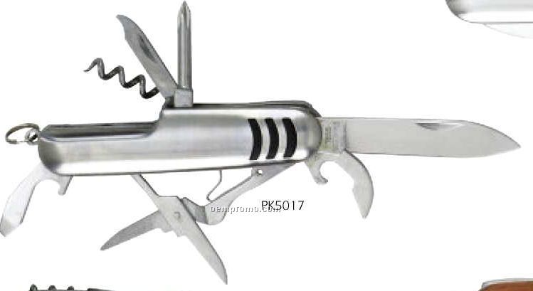3-3/4" Stainless Steel 7 Function Pocket Knife