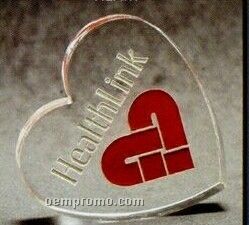 Acrylic Paperweight Up To 12 Square Inches / Heart