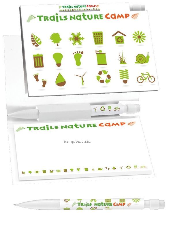 Bic Booklet W/ Adhesive Notepad & Digital Mini Mechanical Pencil