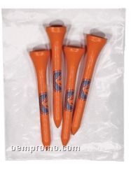 Golf Tee 4 Pack (2 1/8") - 1 Color