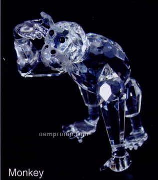 Optic Crystal Monkey Figurine