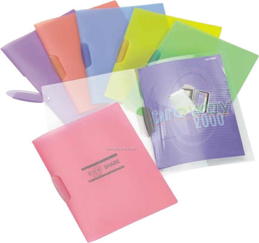 Translucent Report Cover Light File W/ Color Clip