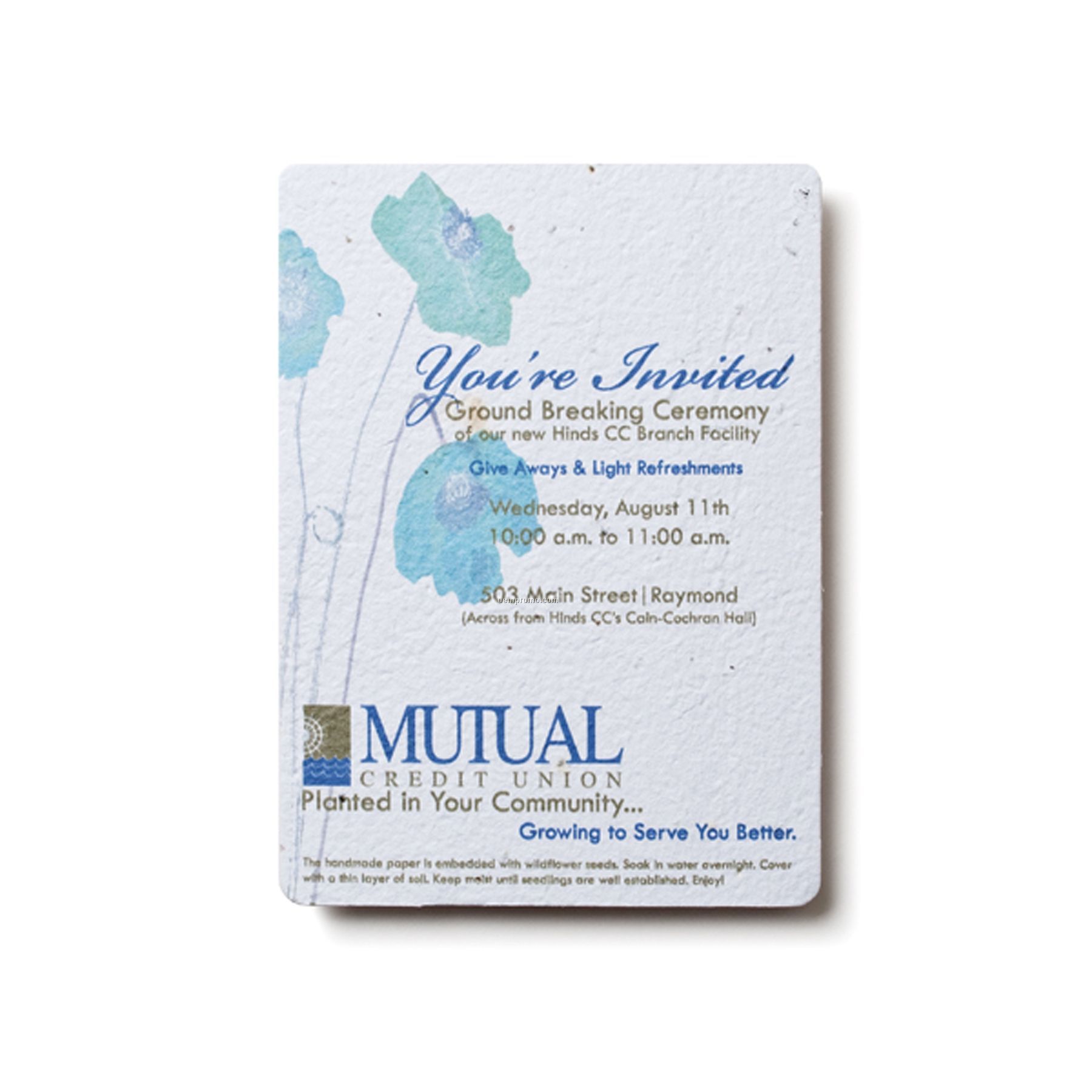 Fully Seeded Invitation With You're Invited Design