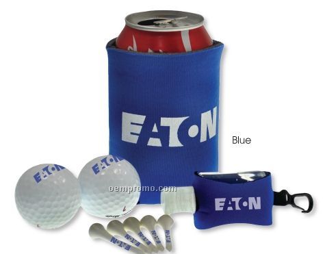 Tethered Gel Hand Sanitizer Golf Kit W/ Pinnacle Gold Precision Golf Balls