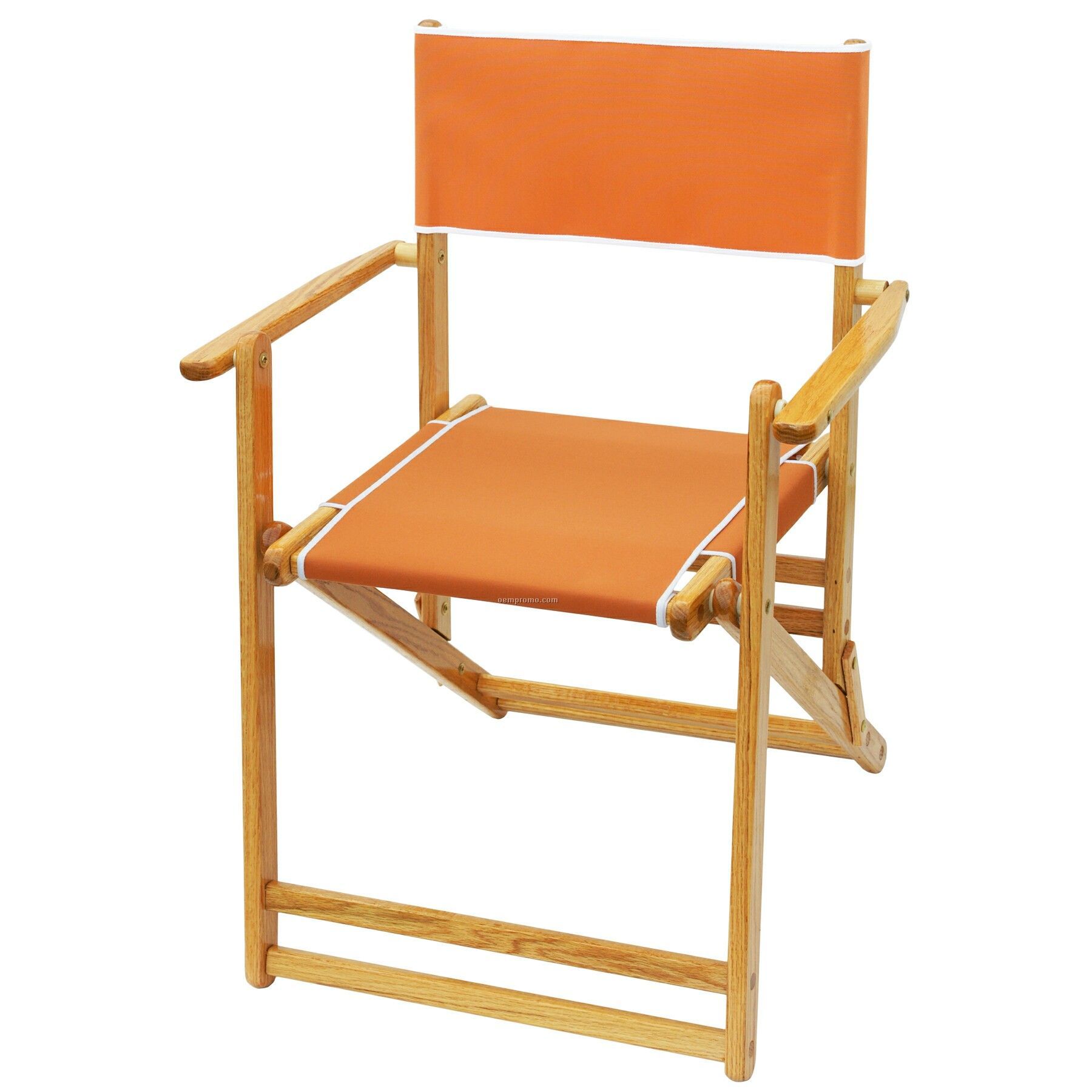 Us Made Deluxe Folding Solid Oak Hardwood Frame Deck Chair