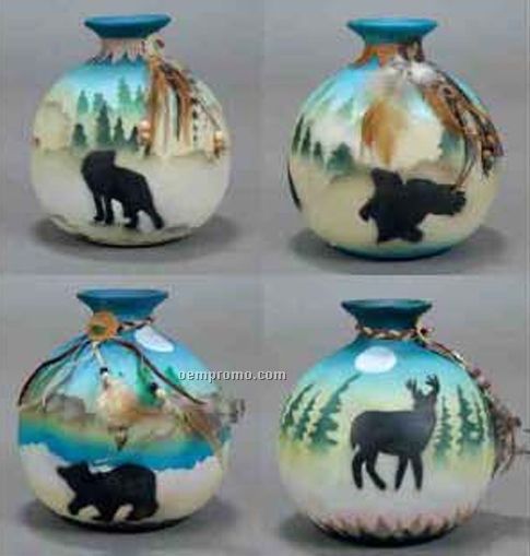 Wildlife Design Ceramic Pot (4 Assorted)