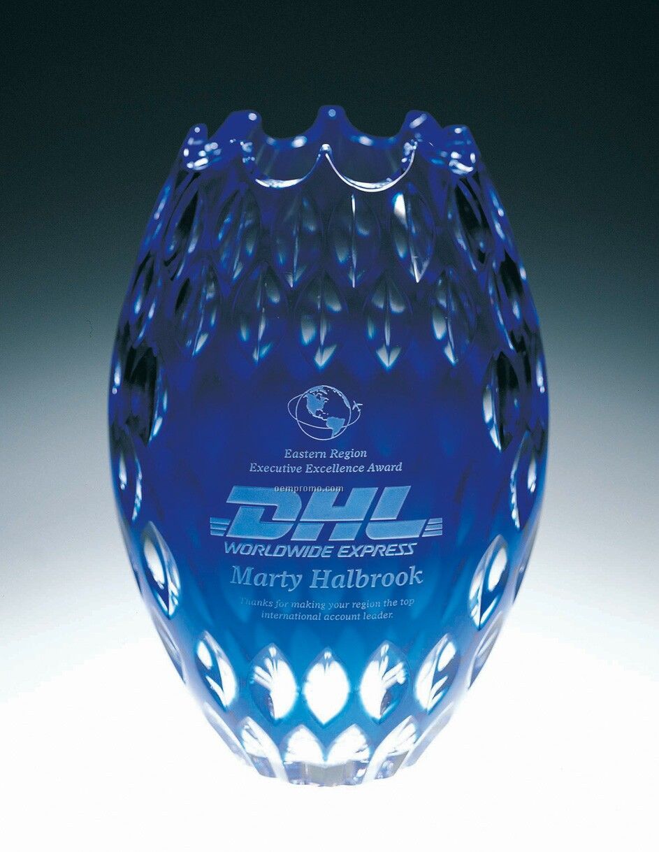 Blue Peak Top Oval Vase Award