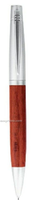 Endorser W/ Genuine Rosewood & Brass Mechanical Pencil