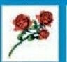 Stock Temporary Tattoo - 3 Red Rose Buds (2"X2")