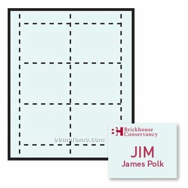 Classic Name Tag Color Stock Paper Insert - 2 Color (4"X3")