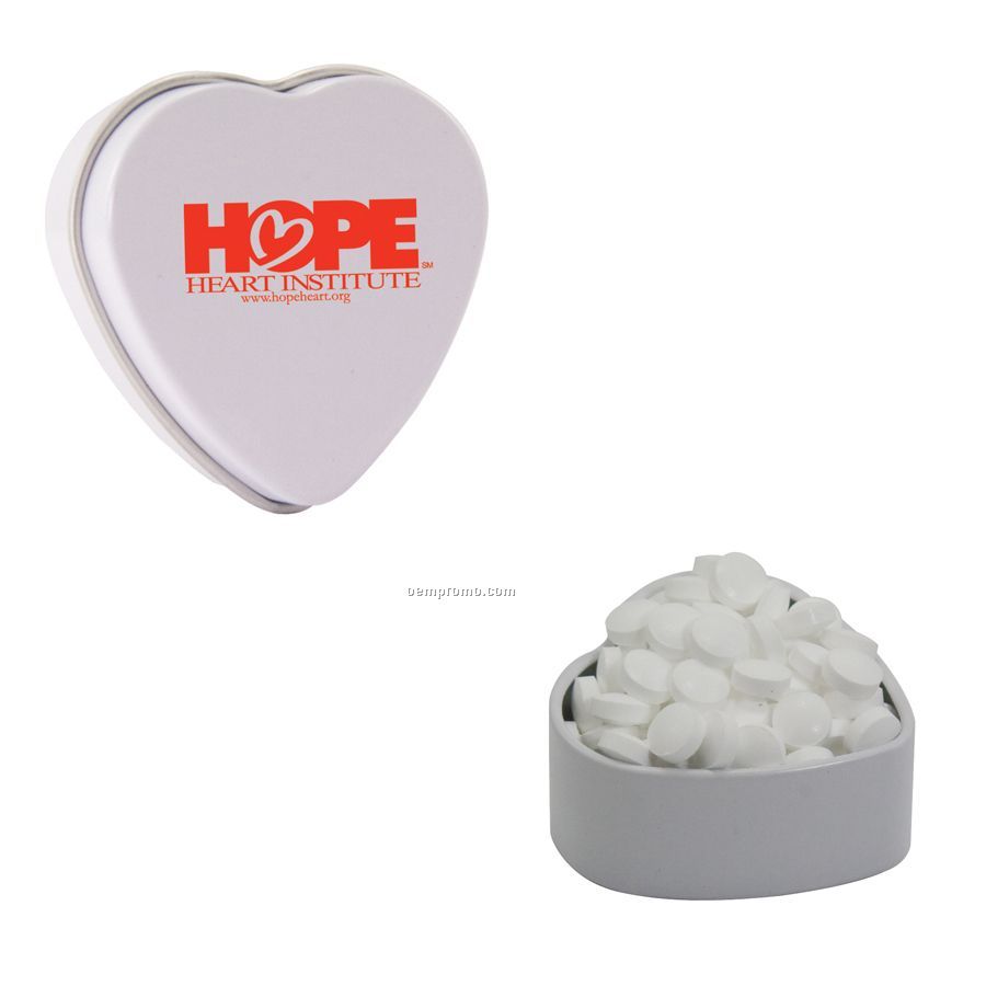 Heart Tin Filled With Sugar Free Mints