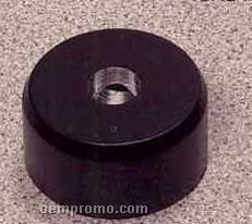 Round Satin Black Lighted Base - 3 1/2"X1 3/4"