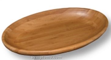 Small Oval Bamboo Platter