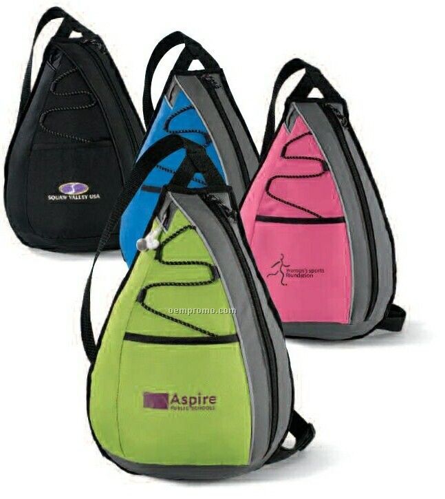Stride Mono Backpack W/ Adjustable Shoulder Strap (Black)
