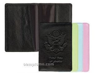 Black Plonge Leather Passport Cover