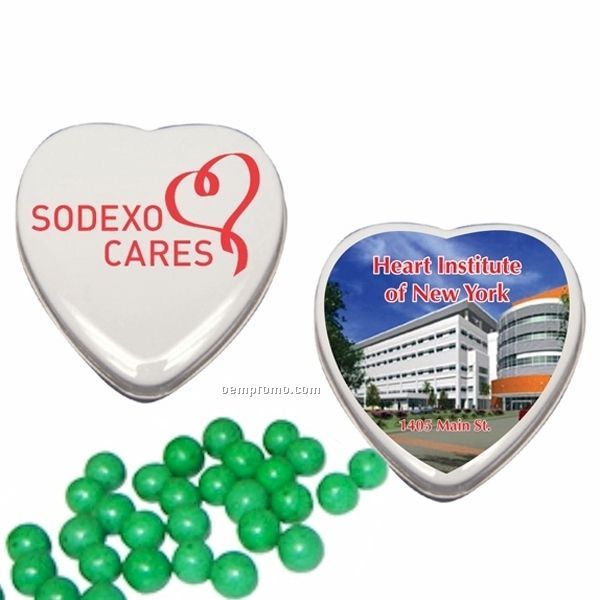 Heart Tin Filled With Spearmints