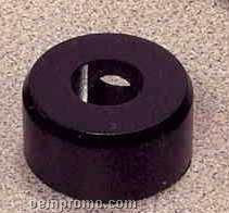 Round Satin Black Lighted Base - 3 1/2"X1 3/4"