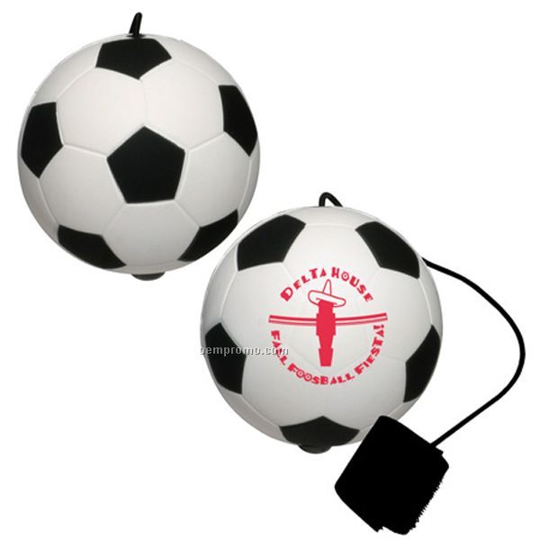Soccer Ball Stress Reliever With Yo-yo Bungee