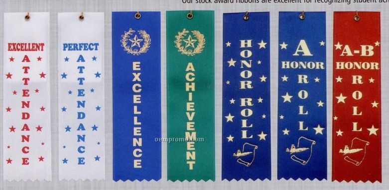 Stock Award Ribbon (Card & String) - Achievement