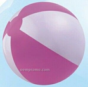 16" Inflatable Alternating Pink & White Beach Ball