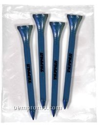 Golf Tee 4 Pack (2 3/4") - 1 Color