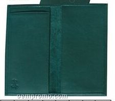 Navy Buttercalf Leather Checkbook Cover