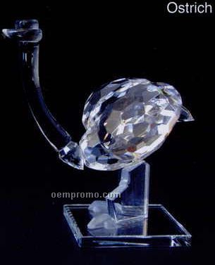 Optic Crystal Ostrich Figurine