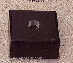 Square Satin Black Lighted Base - 3 1/2"X3 1/2"X1 3/4"