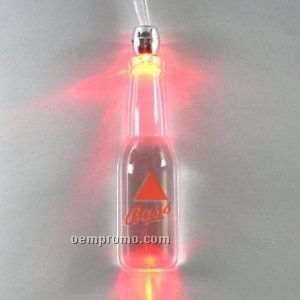 Red Bottle Light Up Pendant Necklace