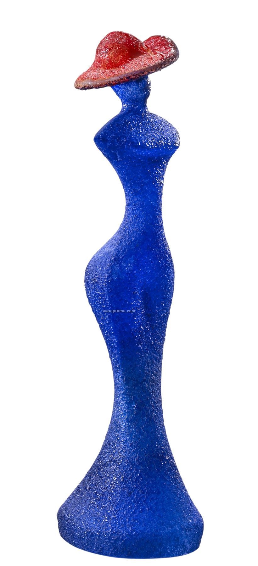 Catwalk Madame Tight Blue Glass Sculpture By Kjell Engman