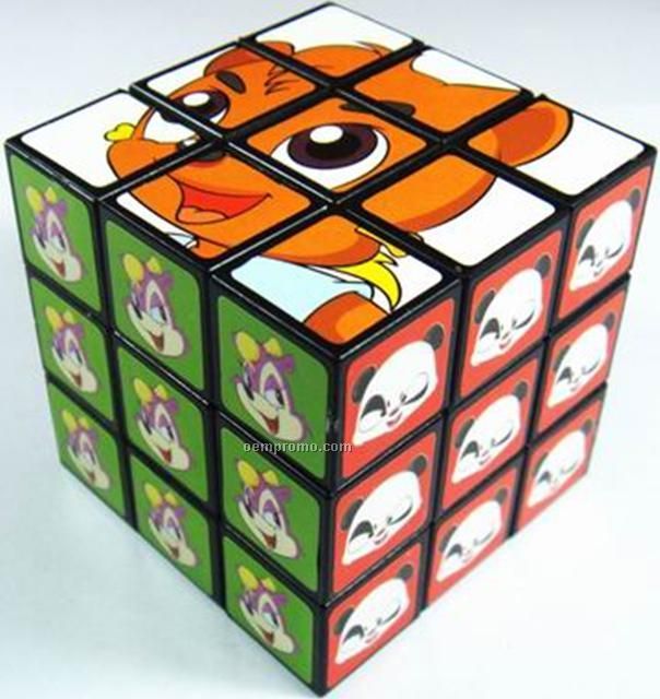 Custom Print Puzzles Cube, 1 9/16", 4 Color Process