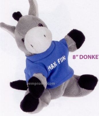 Laying Donkey Beanie Stuffed Animal