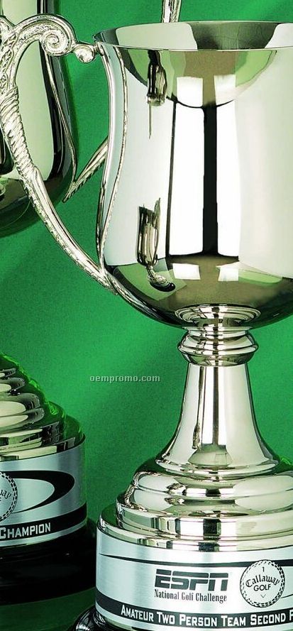 Nickel Plated Silver Georgian Cup Trophy (12 1/2")