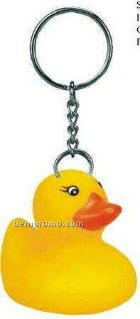 Rubber Dinky Duck Keychain
