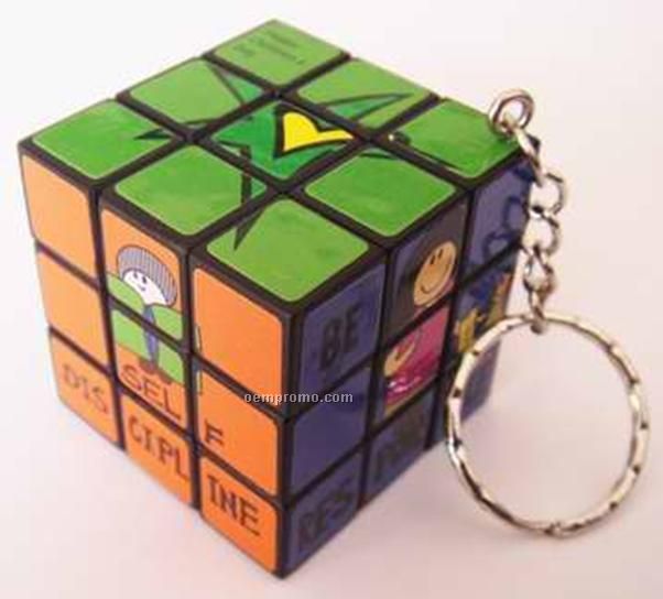 Custom Print Puzzles Cube, 1 3/8, 4 Color Process