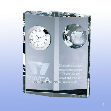 Globe Clock Diamond Plaque (Screened)