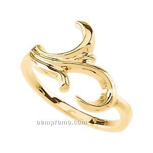 Ladies' 14ky 16mm Metal Fashion Ring