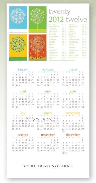 Stunning Stages Calendar Card W/ Lined Envelope