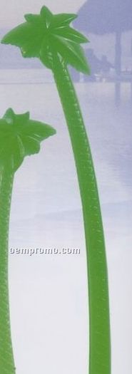 Translucent Emerald Green Palm Tree Stirrer