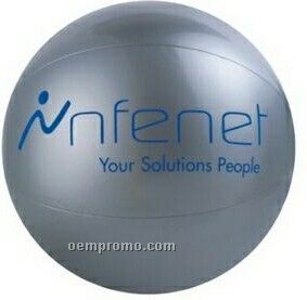 16" Inflatable Solid Silver Beach Ball