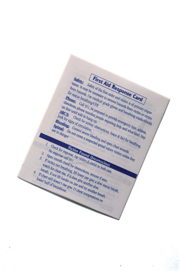 Emergency First Aid Instruction Card (Blank Only)