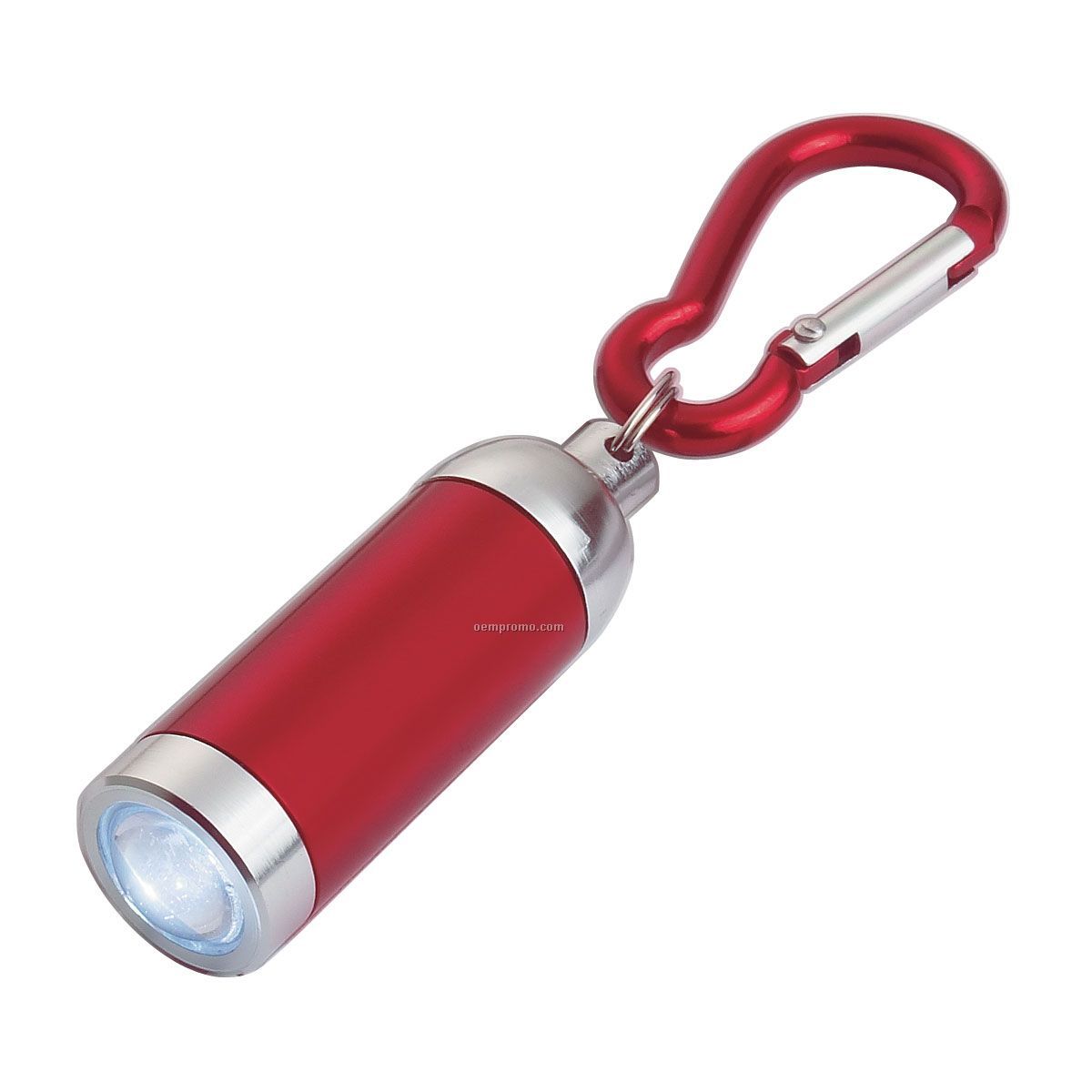 Mini Flashlight W/ Carabiner - Red