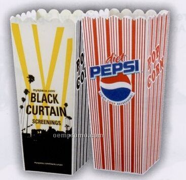 Red/ White Striped Plastic Popcorn Bucket (30 Oz.)