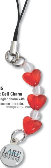 Red Heart Cell Charm