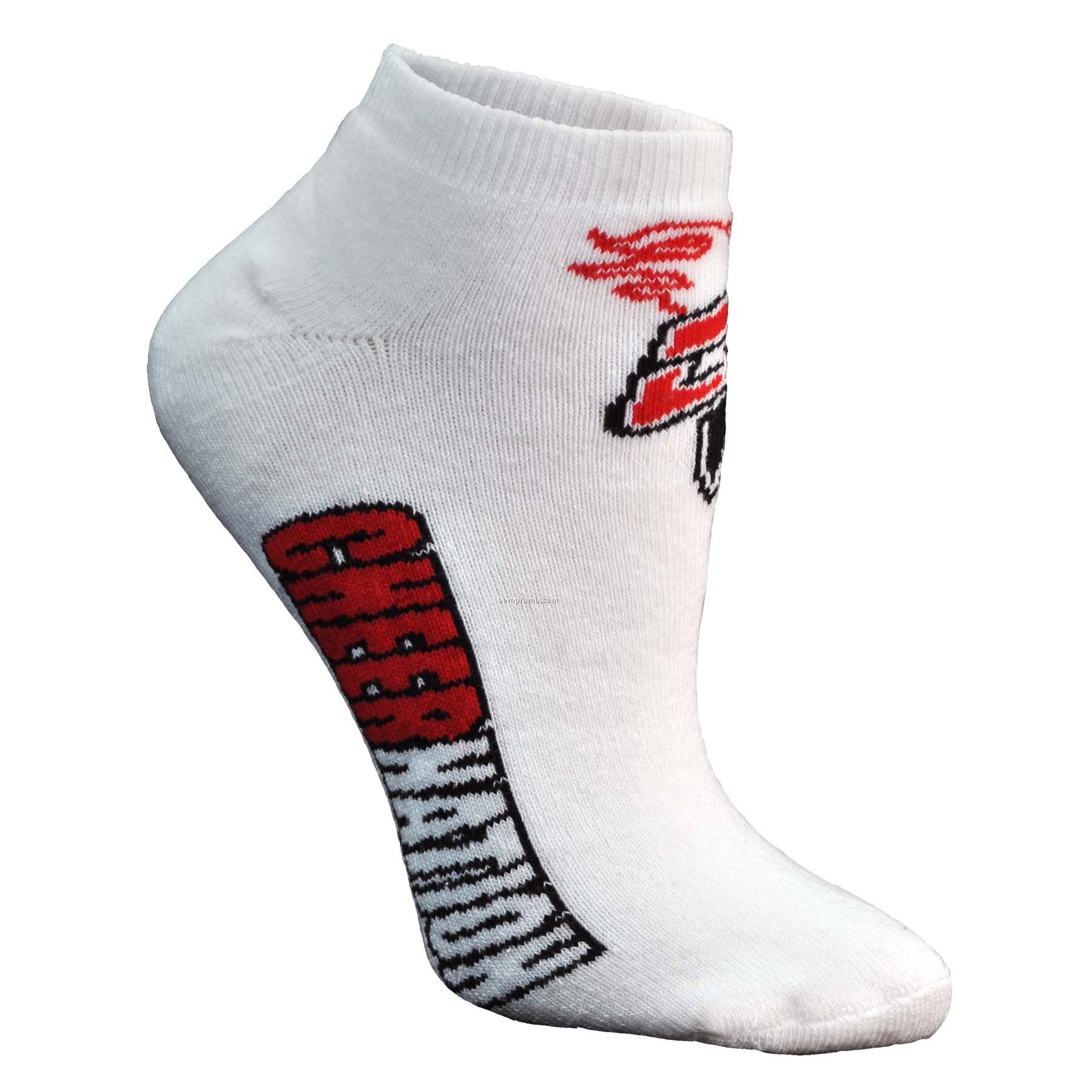 Super Soft Cotton No Show Socks With Knit-in Logo