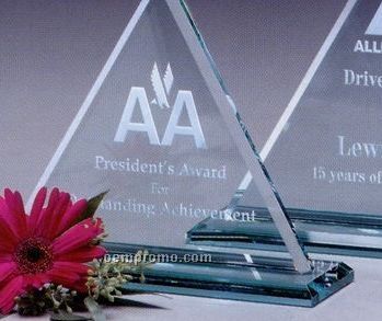 Jade Gallery Crystal Princeton Triangle Award (8 1/2")